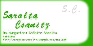 sarolta csanitz business card